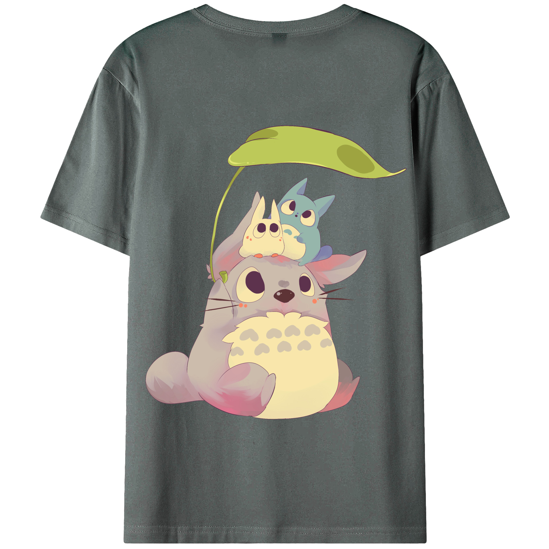 （画像用） となりのトトロ 草壁メイ 草壁サツキ My Neighbor Totoro Satsuki Kusakabe Mei Kusakabe 綿100％半袖Tシャツ（背面プリント）